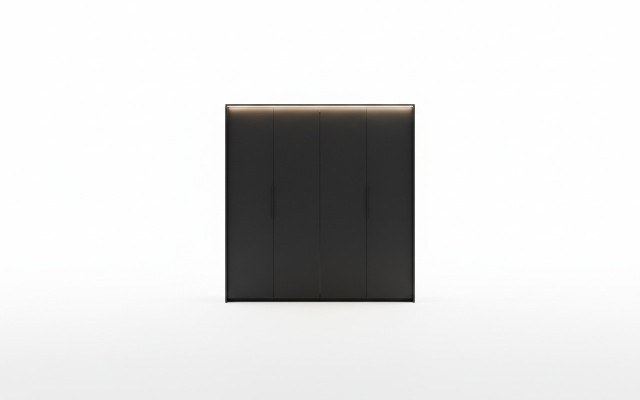 Armario negro de lujo de madera elegante diseño de armario moderno.