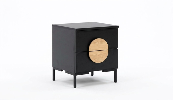 Mesita de noche gris dormitorio elegante mesa lujo madera muebles mesa auxiliar