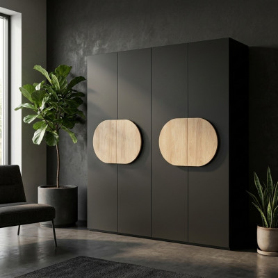 Armario Gris de Lujo en Madera Diseño de Armario de Dormitorio