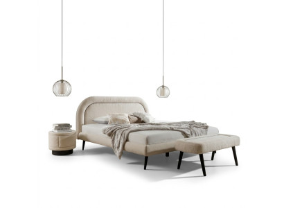 Cama Blanca Diseño Hermoso Moderno Cama Doble Dormitorio Muebles Elegantes