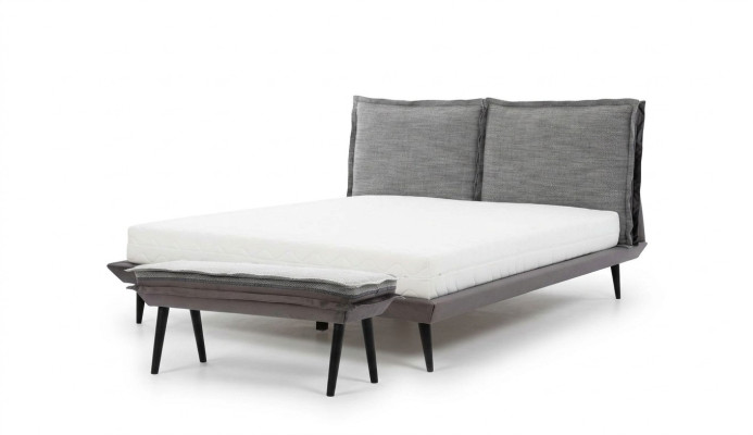 Cama Gris Hermoso Diseño Moderno Lujo Camas Dormitorio Muebles Elegantes