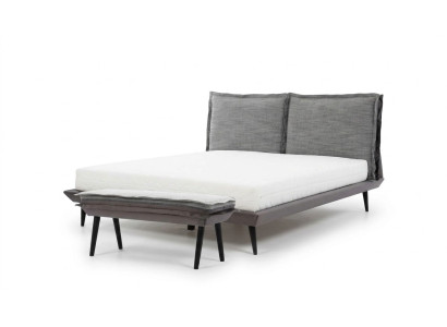 Cama Gris Hermoso Diseño Moderno Lujo Camas Dormitorio Muebles Elegantes