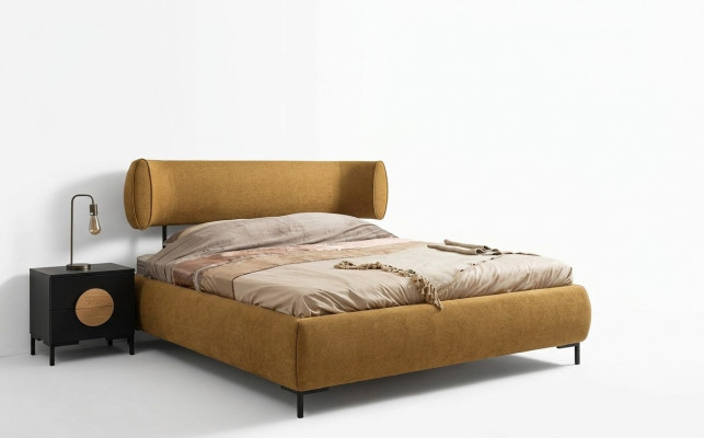 Cama Amarilla Hermoso Diseño Moderno Habitación Principal Camas Dobles Muebles Elegantes
