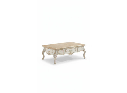 Mesa de centro blanca Mesas Sala de estar Diseño clásico elegante Muebles