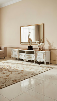 Cómoda mueble gabinete de estilo barroco estantería aparador muebles soporte de televisión.