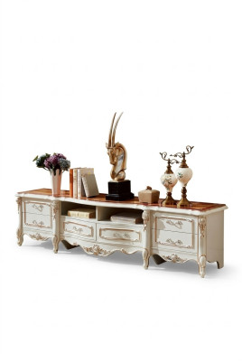 Cómoda mueble gabinete de estilo barroco estantería aparador muebles soporte de televisión.