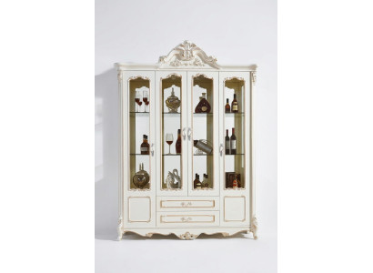 Estilo antiguo armario Barroco vitrina gabinete muebles madera.