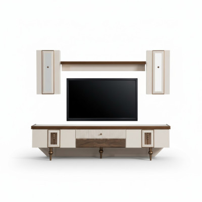 Una lujosa mesita de noche para TV para tu sala de estar en estilo moderno.