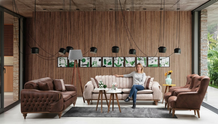 Chesterfield juego de sofás cojín de asiento sofá sofás muebles tela textil