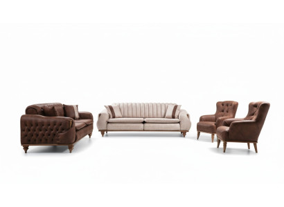 Chesterfield juego de sofás cojín de asiento sofá sofás muebles tela textil