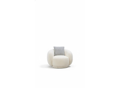 Sillón redondo moderno beige muebles lounge club diseño sillón