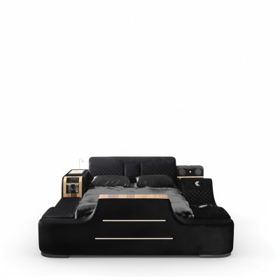Cama con televisor, elevador de TV, televisión multifunción, cama doble, dormitorio.