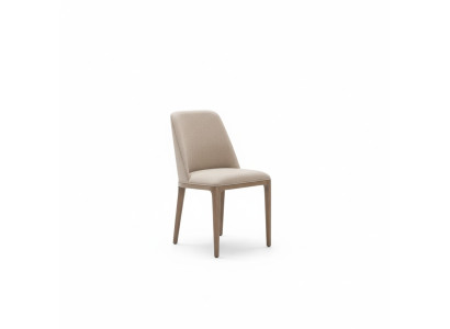 Diseño de lujo Silla tapizada Sillas Asiento Comedor Madera Textil Sillón Madera maciza