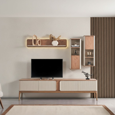 Un elegante mueble de televisión para su sala de estar en estilo moderno.