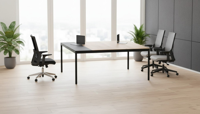Escritorio de madera maciza para oficina