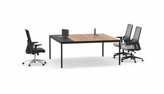 Escritorio de madera maciza para oficina