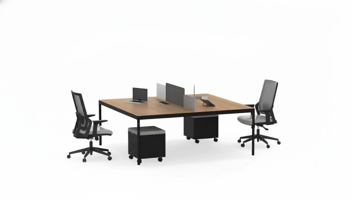 Muebles de oficina modernos, escritorios de lujo, mobiliario de madera nuevo.