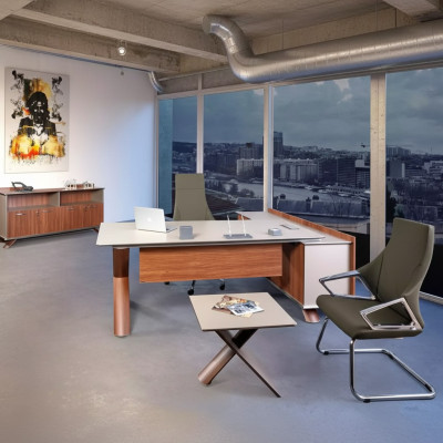 Muebles de madera, mesa de trabajo, escritorio en esquina, muebles de oficina, cómoda, mesa de centro, moderno.