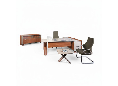 Muebles de madera, mesa de trabajo, escritorio en esquina, muebles de oficina, cómoda, mesa de centro, moderno.