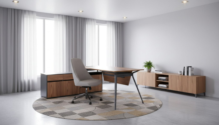Mueble de madera escritorio de esquina mesa de trabajo