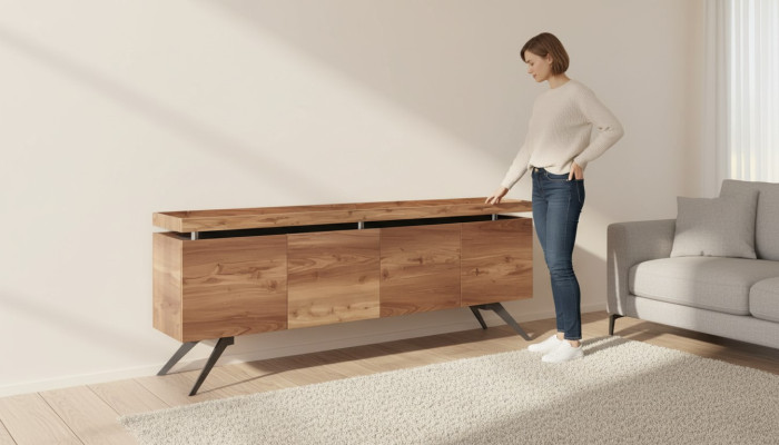 Aparador moderno, lujosas cómodas, mobiliario de oficina, armarios, muebles de oficina.