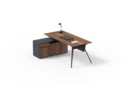 Escritorio de oficina conjunto mesa decoración moderna marrón nuevo
