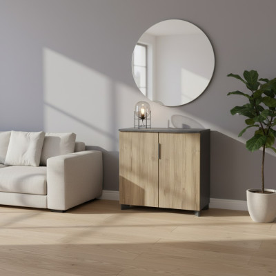Mueble para oficina de lujo color marrón de madera estilo diseñador Aparador