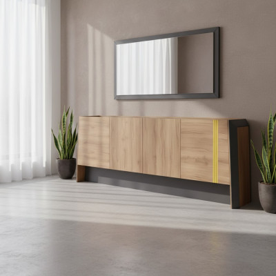 Modernes Kommode de madera, buffet, muebles de oficina, armario alto, muebles de lujo