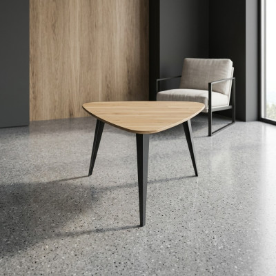 Mesa de centro triangular Muebles de estudio Mesa de café Muebles de madera Marrón Nuevo