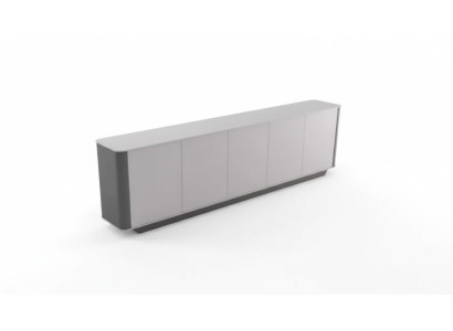 Sideboard Dokumenten Modern Kommode Schrank Holz Büroschrank Grau  Aparador de documentos moderno, cómoda, armario de madera, archivador de oficina gris.