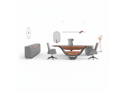 Un conjunto de lujo para una oficina de alta calidad en estilo futurista.