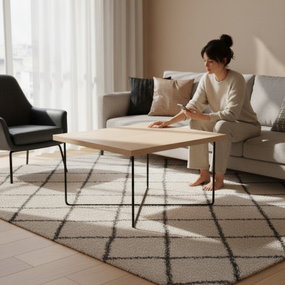Mesa de centro de metal de diseñador, muebles de madera, mobiliario de oficina para el despacho, muebles de oficina.