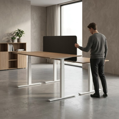 Mesas de trabajo móviles modernas para oficina escritorios blancos muebles de madera nuevos