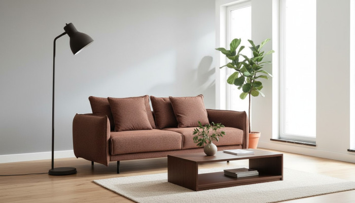 Sofá de sala de estar Muebles de sofá Mobiliario Sofá marrón Sofás Couches nuevos