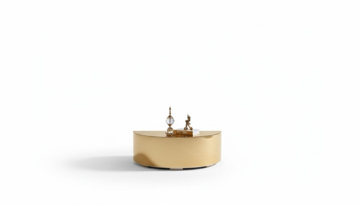 Conjunto de sofás blancos de 3+1 plazas con mesa de centro de vidrio redonda de diseñador de 3 piezas.