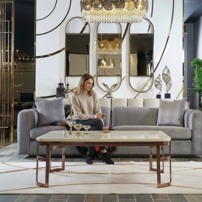 Lujo conjunto de muebles de 2 piezas, sofá de 3 plazas, mesa de centro, sofá, sofás, sillón, nuevo.