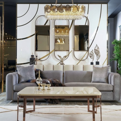 Lujo conjunto de muebles de 2 piezas, sofá de 3 plazas, mesa de centro, sofá, sofás, sillón, nuevo.