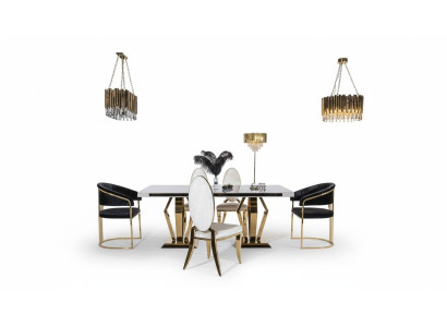 Mesa de comedor 4 sillas Juego de comedor Grupo de comedor moderno Silla Mesa 5 piezas