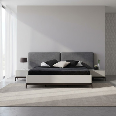 Juego de dormitorio de lujo moderno cama + 2 mesitas de noche Muebles de hotel Camas Loft