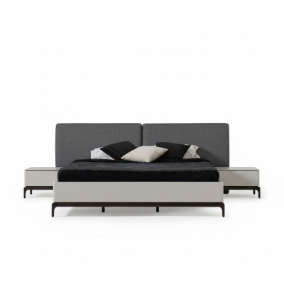 Juego de dormitorio de lujo moderno cama + 2 mesitas de noche Muebles de hotel Camas Loft