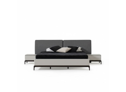 Juego de dormitorio de lujo moderno cama + 2 mesitas de noche Muebles de hotel Camas Loft