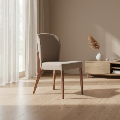 Mueble de comedor Silla Textil Cocina Diseñador Tela Tapizada Sillas
