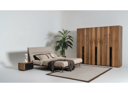 Muebles de dormitorio modernos de estilo italiano - conjunto de 4 piezas en gris
