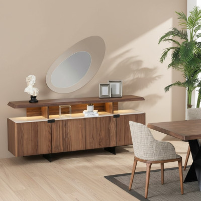 Mueble aparador de lujo de madera de 2 piezas diseño muebles