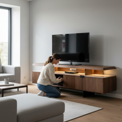 Mueble de lujo para televisión, estante de TV, aparador, soporte para TV, armario.
