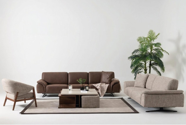 Conjunto de sofá de 3 + 3 + 1 plazas sofá sofá conjunto de diseño de paisaje moderno