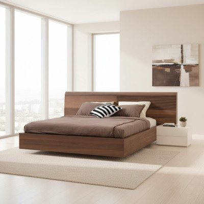 Mesitas de noche modernas para dormitorio en madera beige