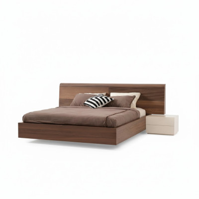 Mesitas de noche modernas para dormitorio en madera beige