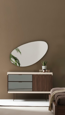 Dormitorio Consola Armarios de Lujo de Madera con Vidrio Diseño Moderno