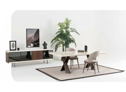 Mesa 4 sillas Aparador Conjunto de comedor de 6 piezas Mobiliario